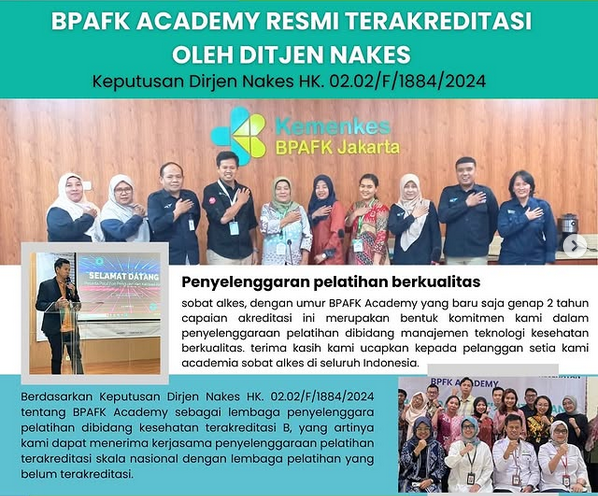 BPAFK Academy resmi terakreditasi oleh Ditjen Nakes