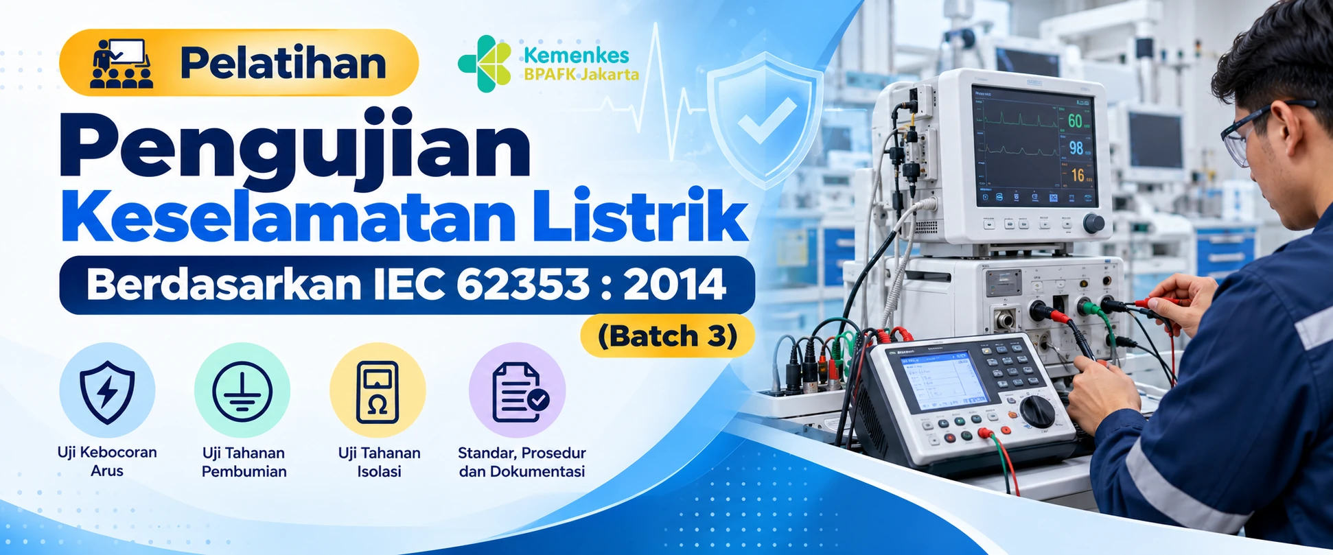 Pengujian Keselamatan Listrik Berdasarkan IEC 62353 : 2014 (Batch 3)